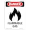 Signmission Safety Sign, OSHA Danger, 14" Height, Flammable Gas, Portrait OS-DS-D-1014-V-1233 - alternate 1